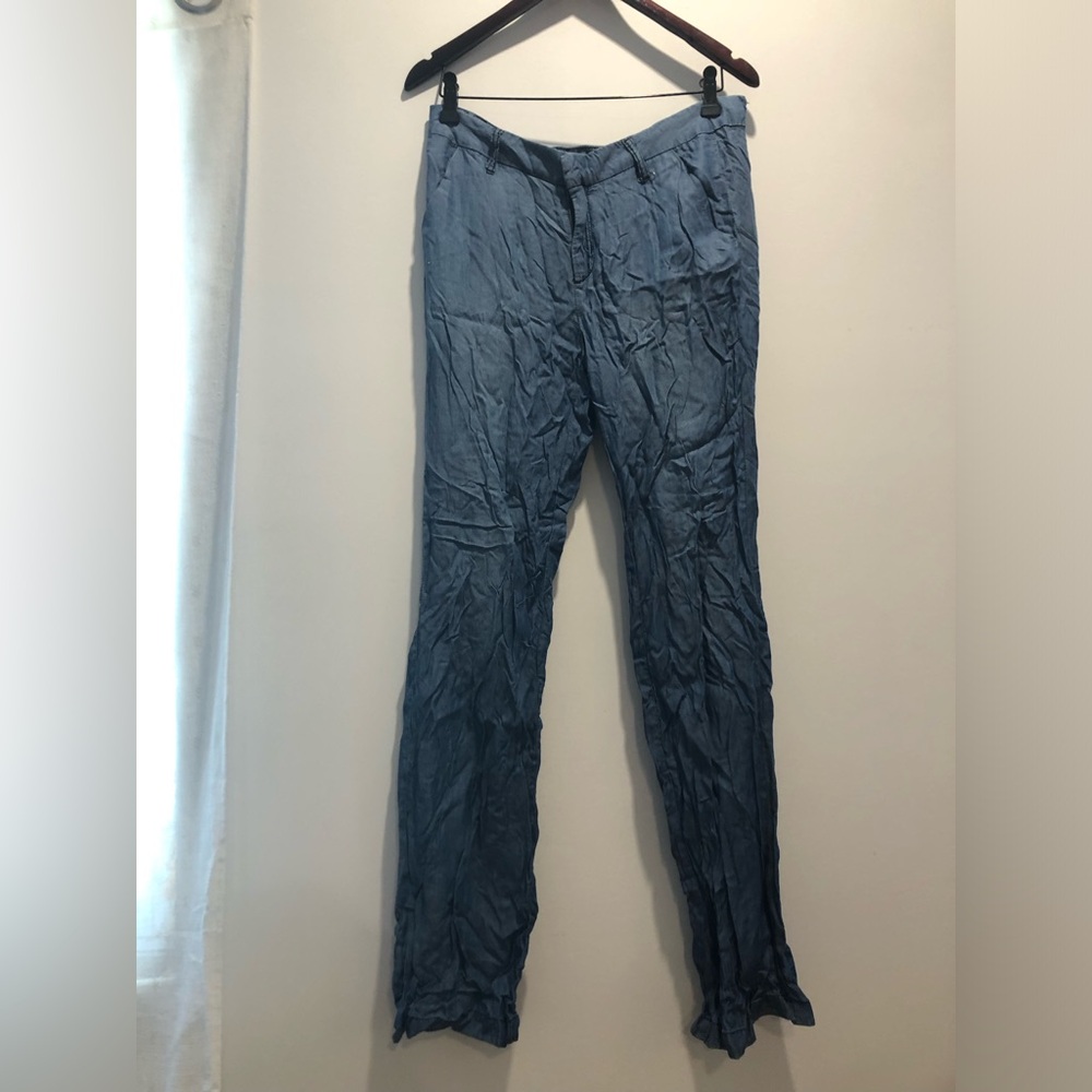 life in progress denim-look light blue pants